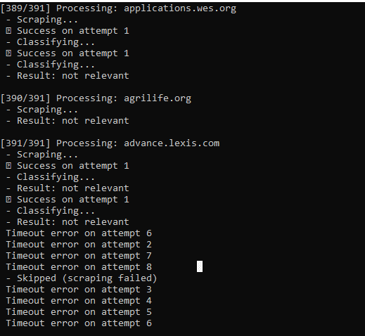 AI Website Classification Pipeline (Python + ChatGPT) — AI Automation screenshot 1